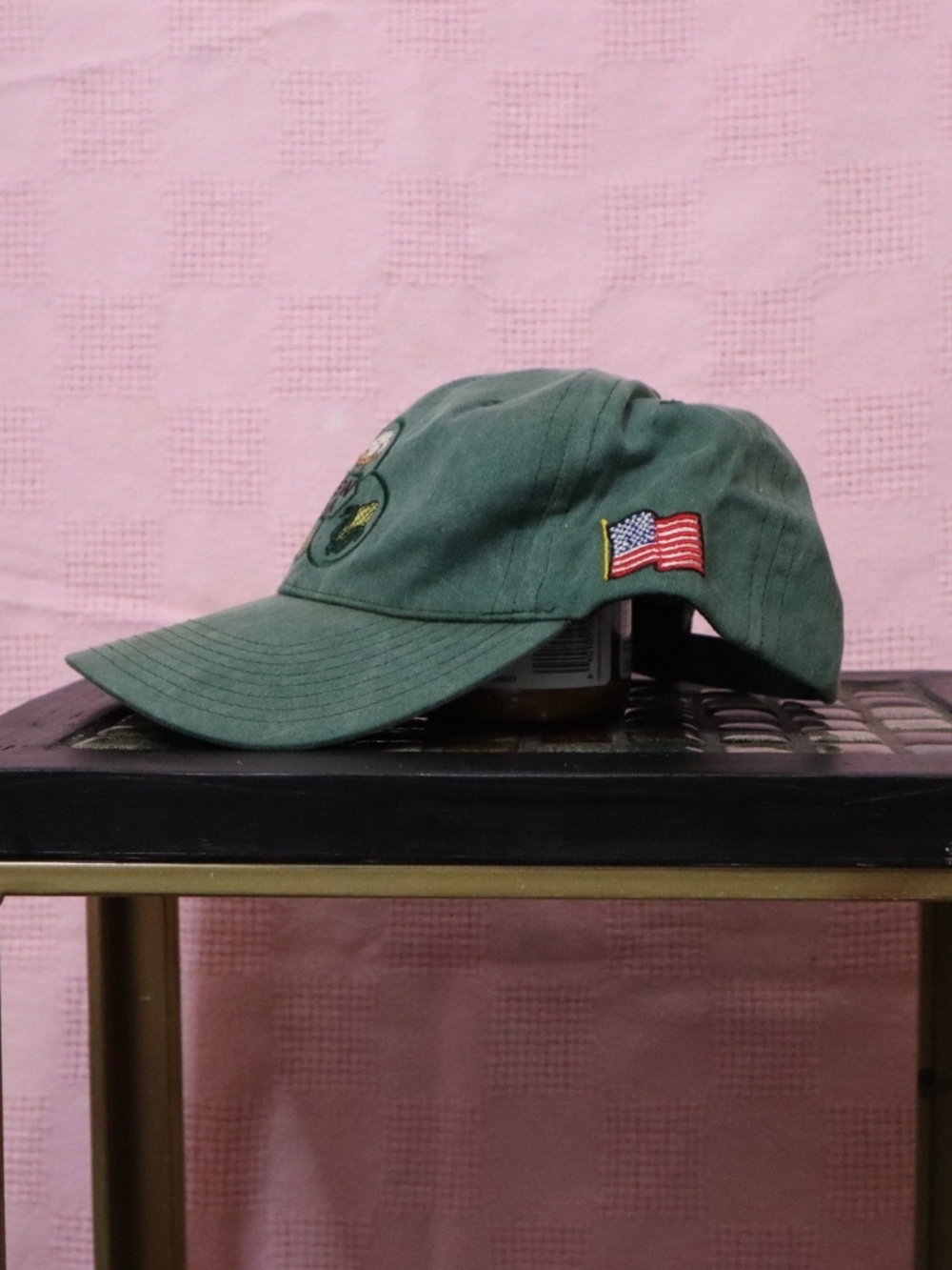 Green Embroidered Baseball Cap - Picture 2 of 3